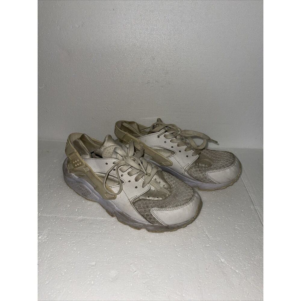 Nike Air Huarache Triple White Running Shoes Sneakers Men's Size 8 318429-111